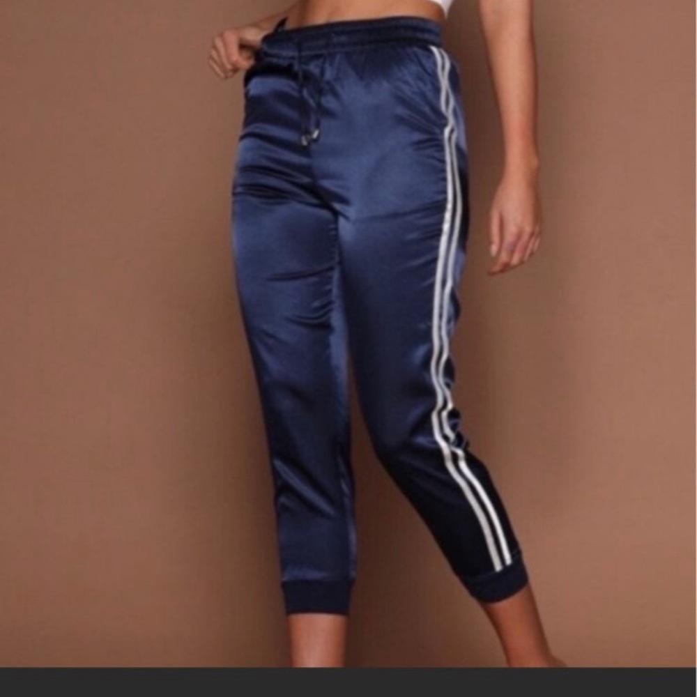Meshki satin joggers, extra small, new without tags